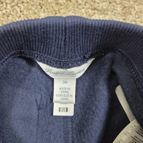 Ralph Lauren Shorts Bear‎ Graphic Knit Waistband Casual Blue 3M - Picture 2 of 5